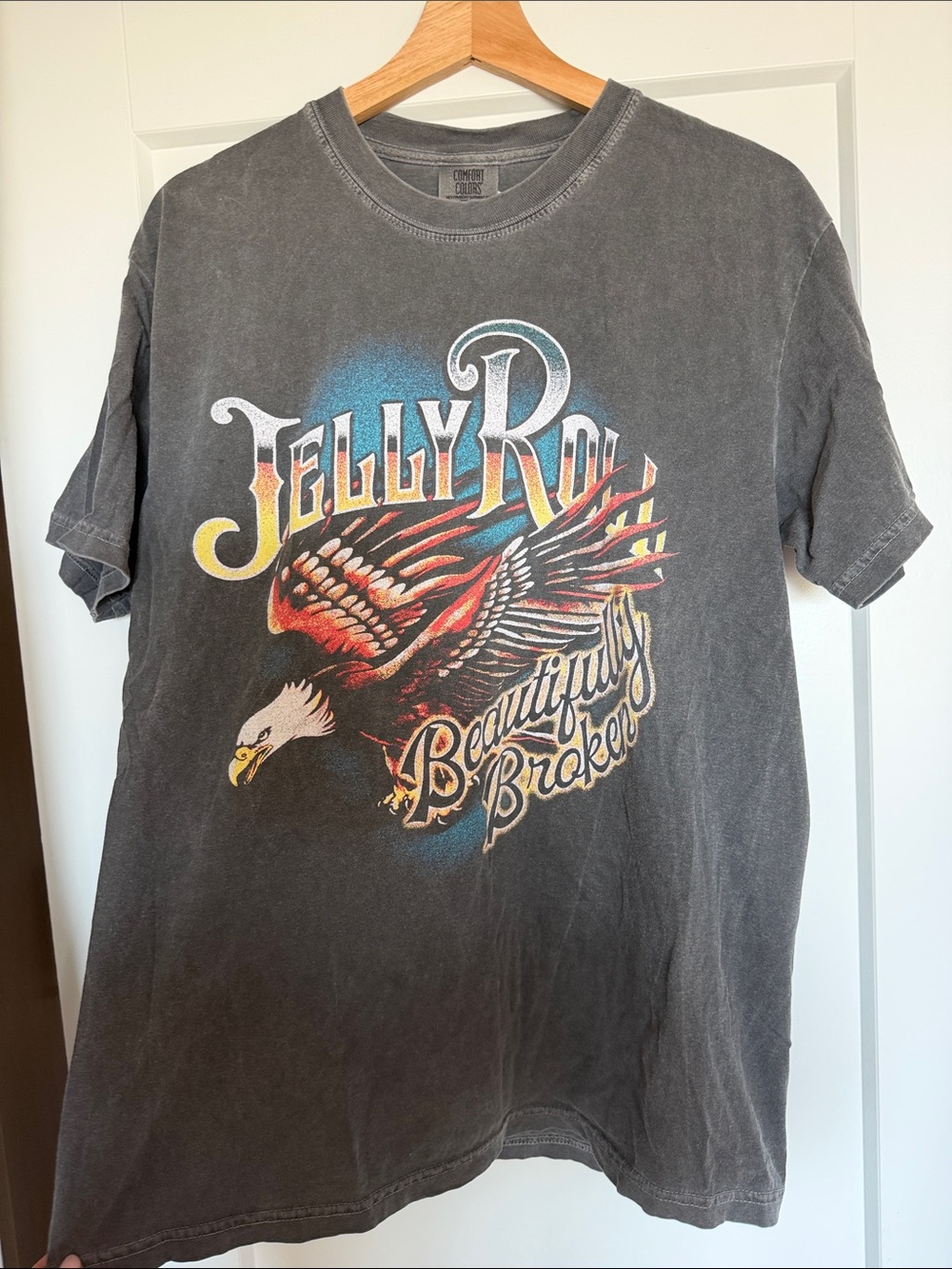 Jelly Roll 'Beautifully Broken' Graphic Tee - Charcoal